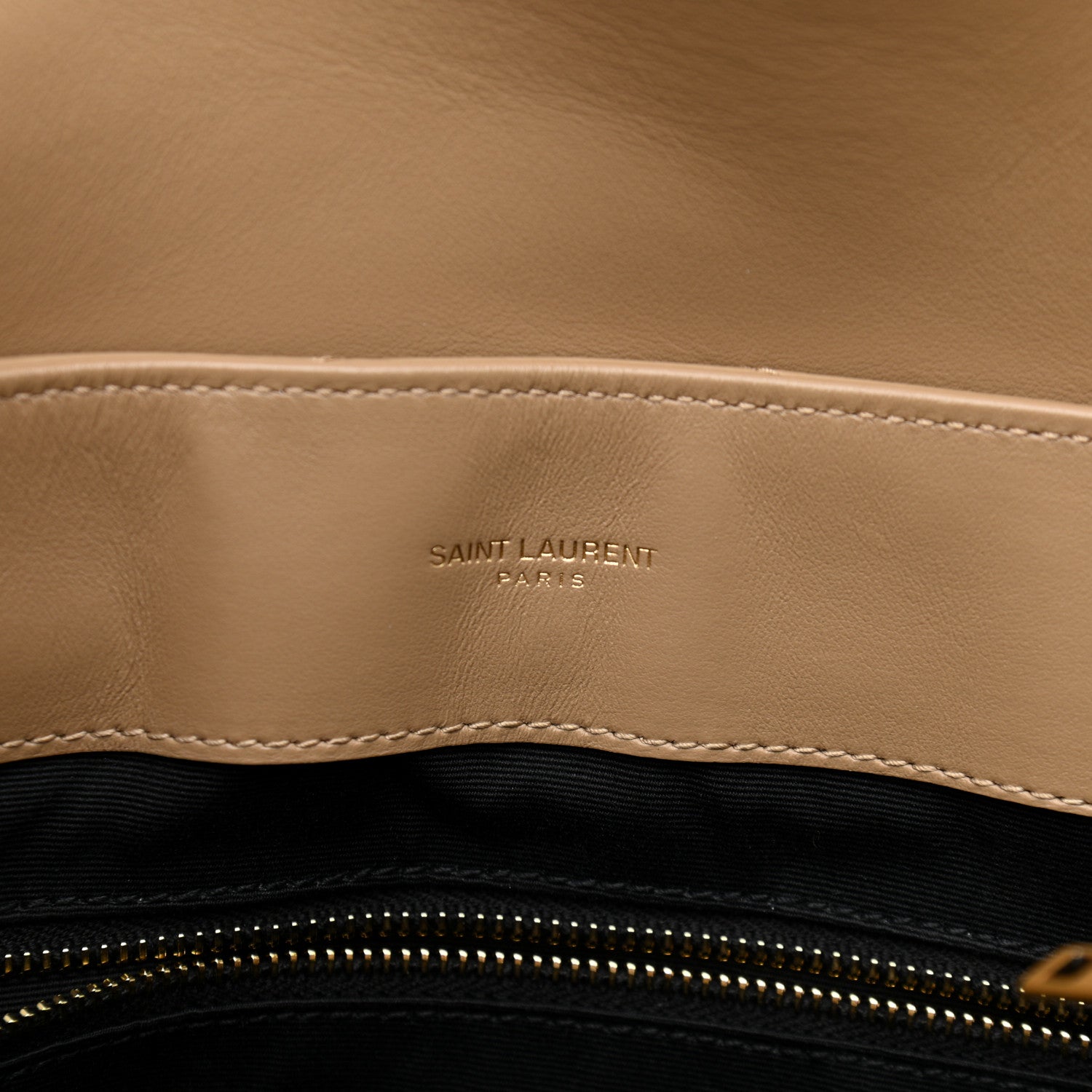 Saint Laurent Calfskin Y Quilted Monogram Medium Loulou Chain Satchel Dark Latte 7 of 11