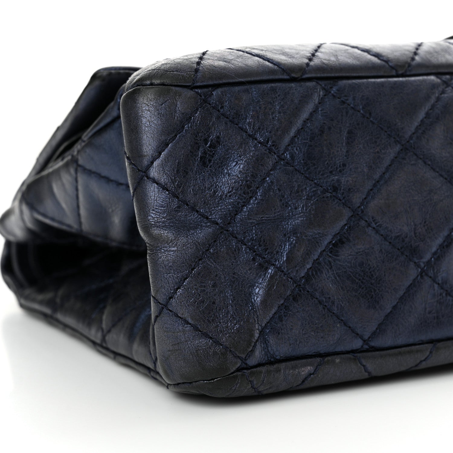 Chanel Metallic Aged Calfskin Quilted 2.55 Reissue 227 Flap Blue 9 of 14