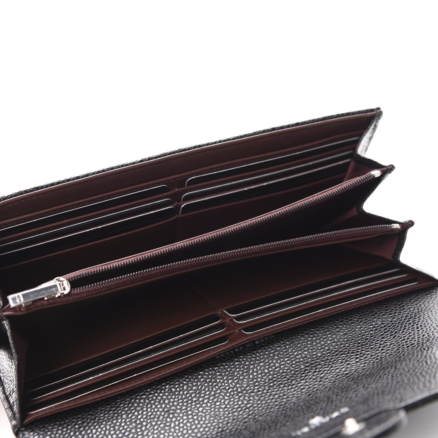 Chanel Caviar Quilted Large Gusset Flap Wallet Black 5 of 9