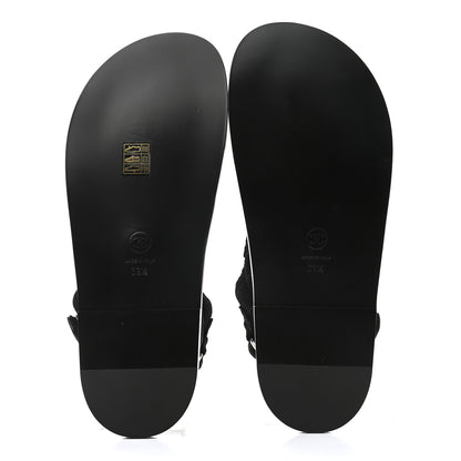 Chanel Fabric Velcro Dad Sandals 39.5 Black 5 of 9