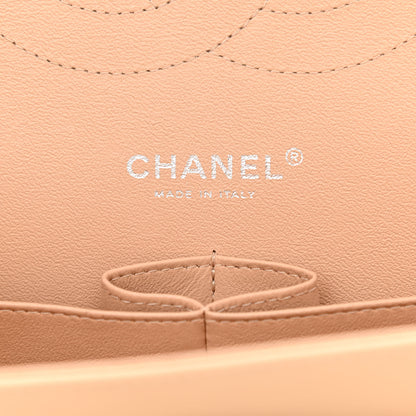 Chanel Patent Chevron Quilted Jumbo Double Flap Beige 6 of 13