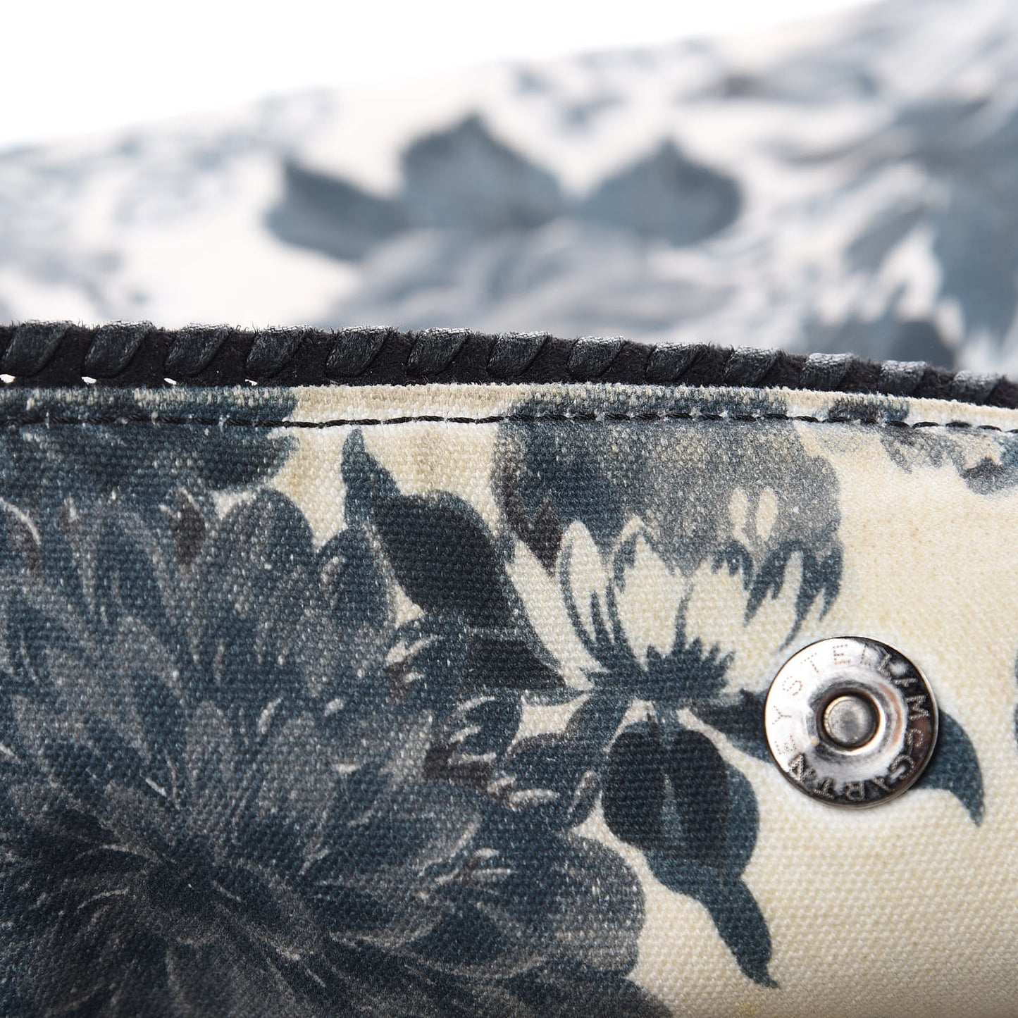 Cotton Canvas Floral Print Large Falabella Tote Ivory