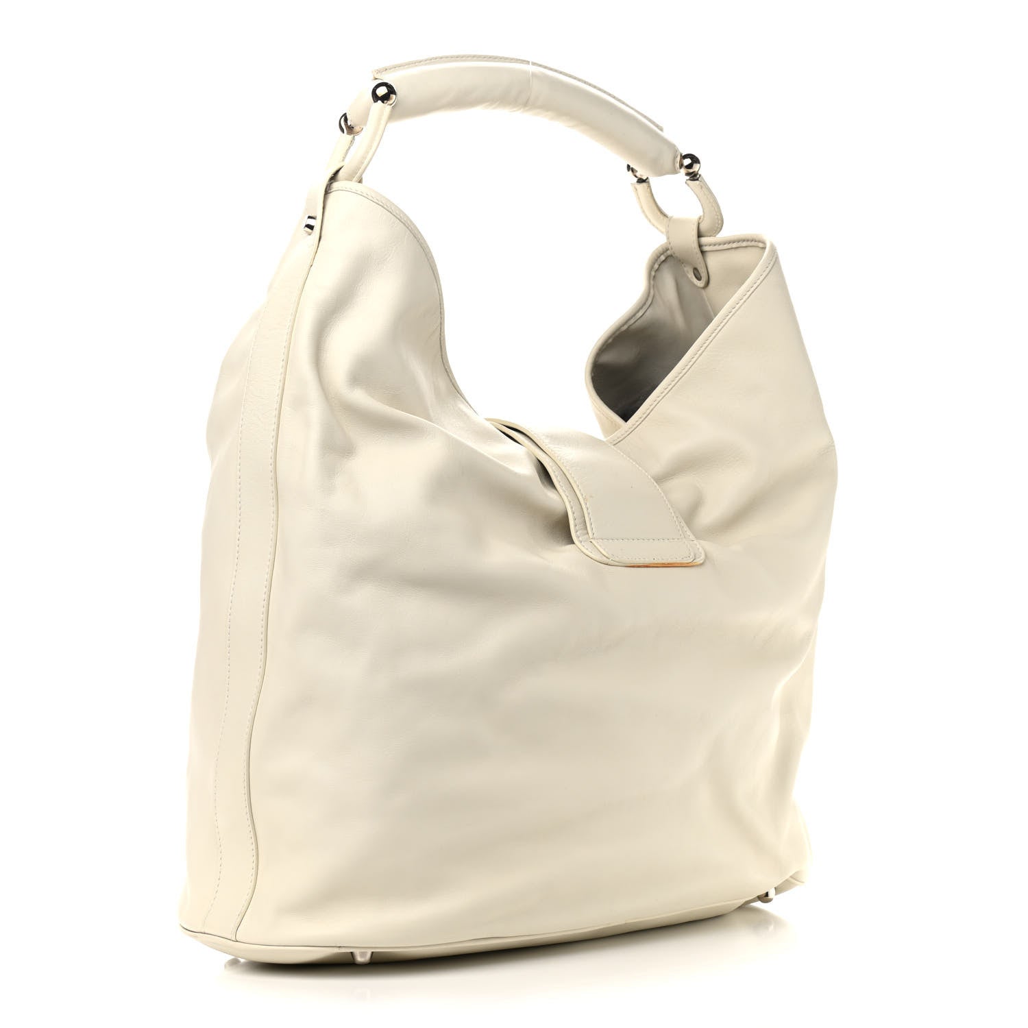 Burberry Calfskin Manor Hobo White 3 of 11