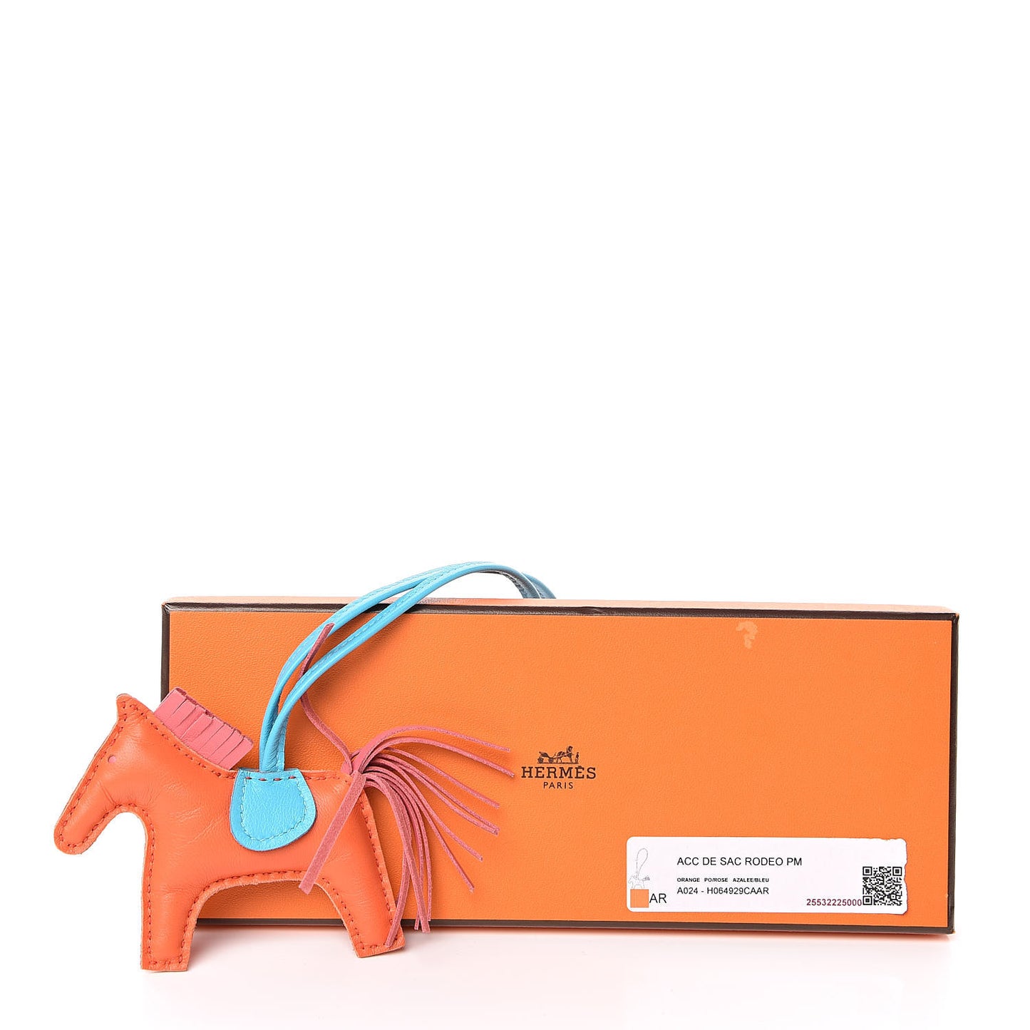Milo Lambskin Grigri Rodeo Horse Bag Charm PM Orange Poppy Rose Azalee Bleu Azteque