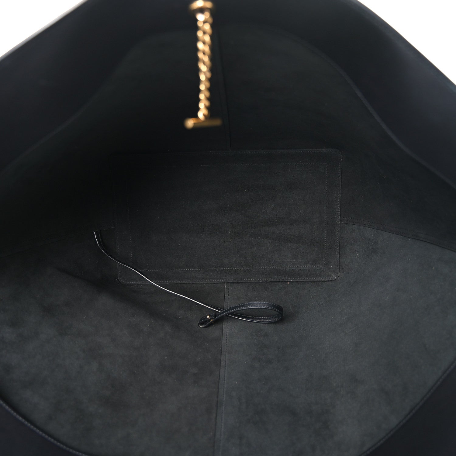 Saint Laurent Smooth Calfskin Maxi Trapezoid Shopping Tote Black 6 of 10
