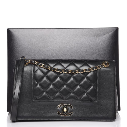Chanel Sheepskin Quilted Vintage Mademoiselle Flap Black 8 of 8