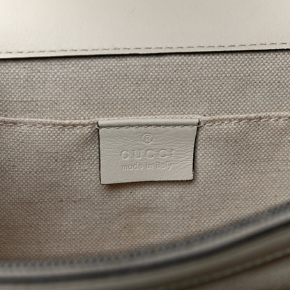 Gucci Calfskin Bamboo Web Medium Dionysus Top Handle Bag White Blue Hibiscus Red 6 of 13