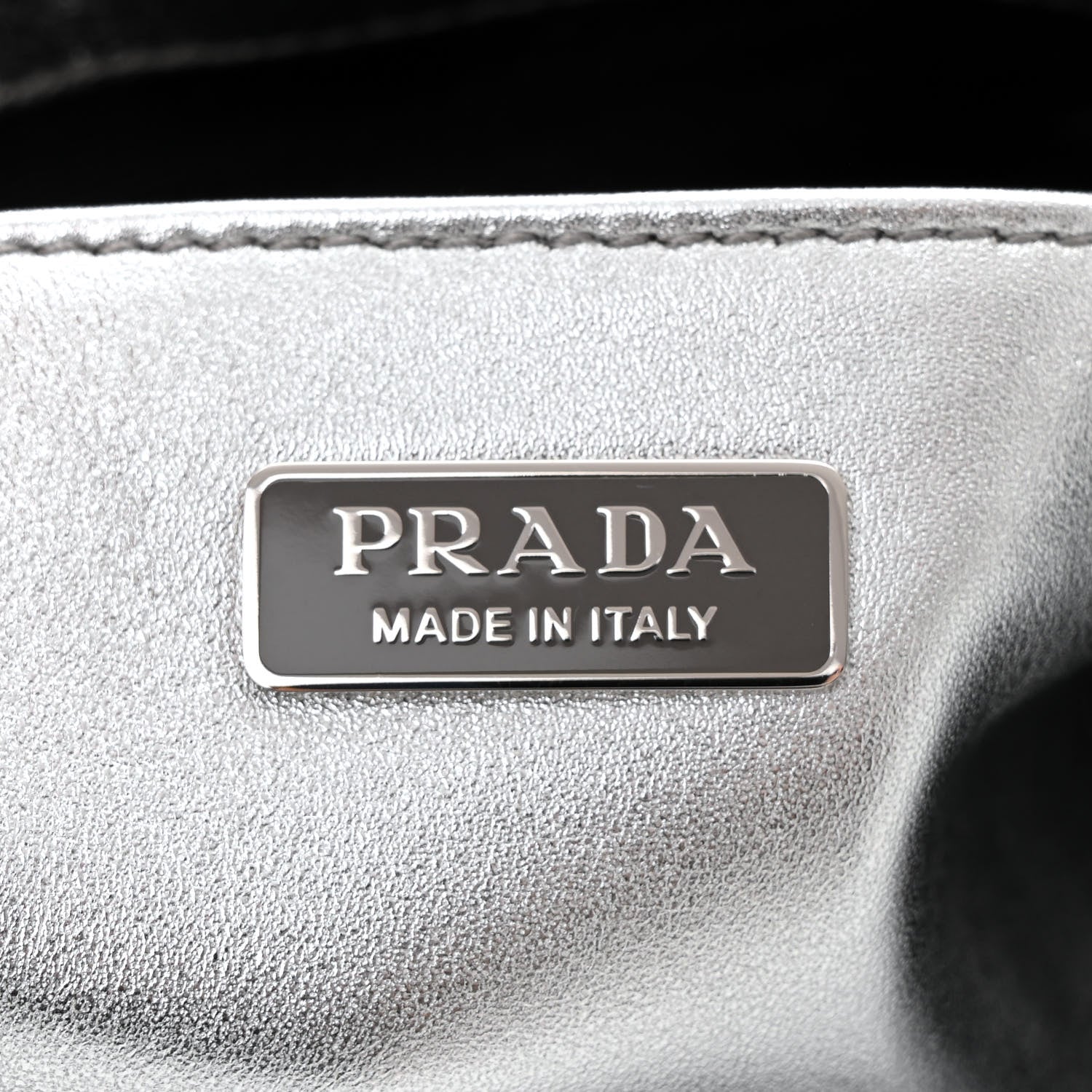Prada Spazzolato Cleo Shoulder Bag Argento 6 of 11