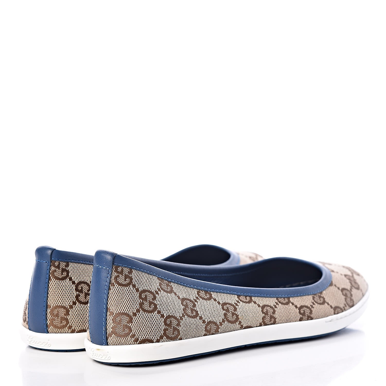 Gucci Monogram Ballet Flats 37 Blue 4 of 15