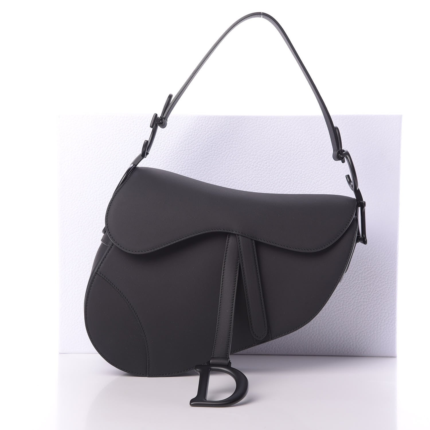 Christian Dior Ultra Matte Calfskin Saddle Bag Black 11 of 11
