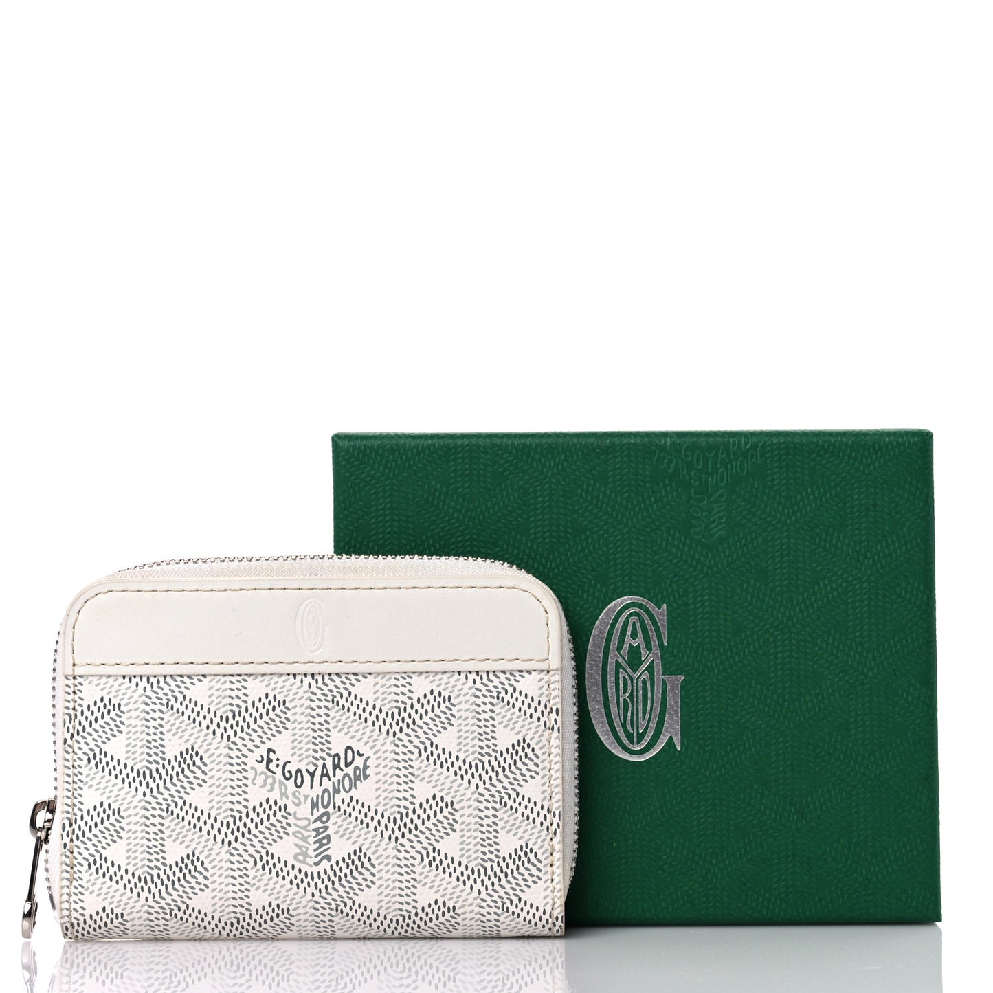 Goyardine Compact Wallet White