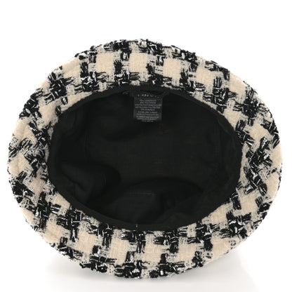 Chanel Tweed Bucket Hat M Black Ecru 9 of 9