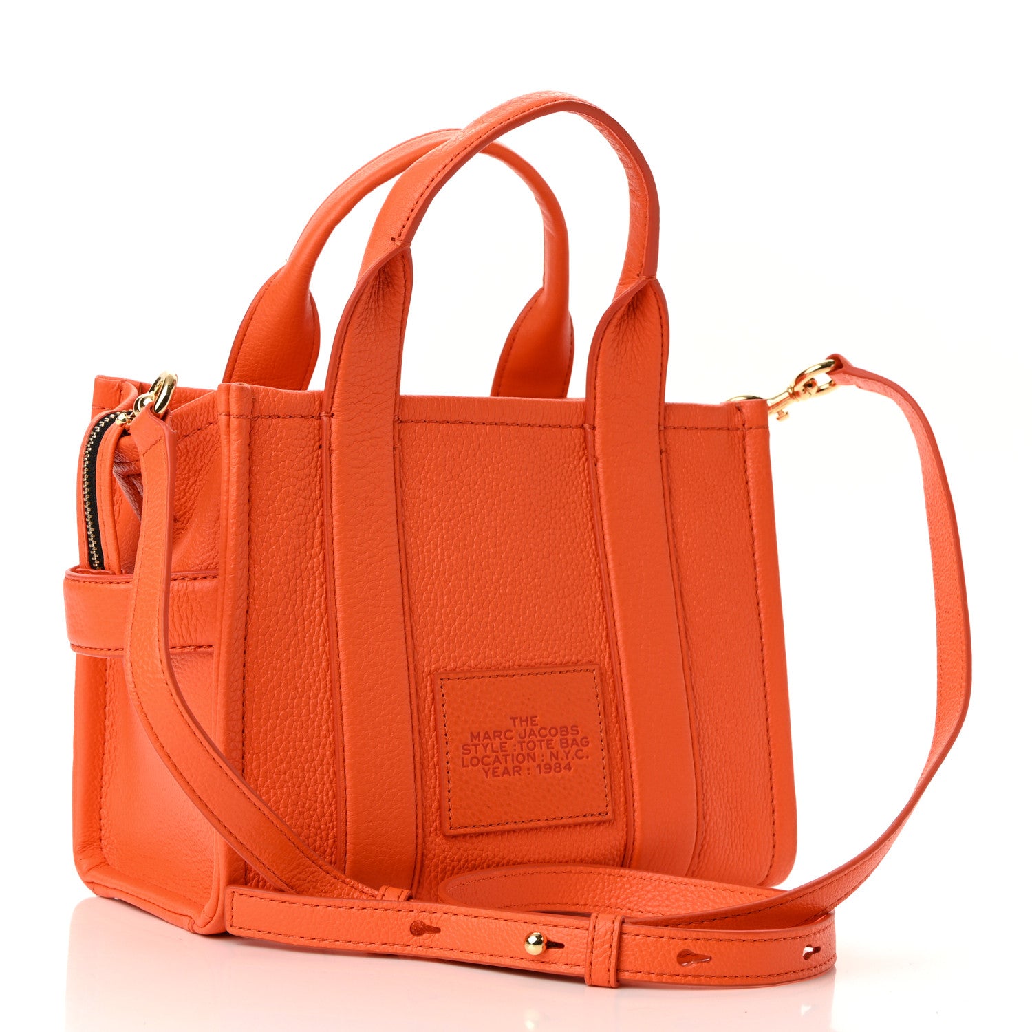 Marc Jacobs Grained Calfskin Small The Tote Bag Dragon Fire 3 of 10