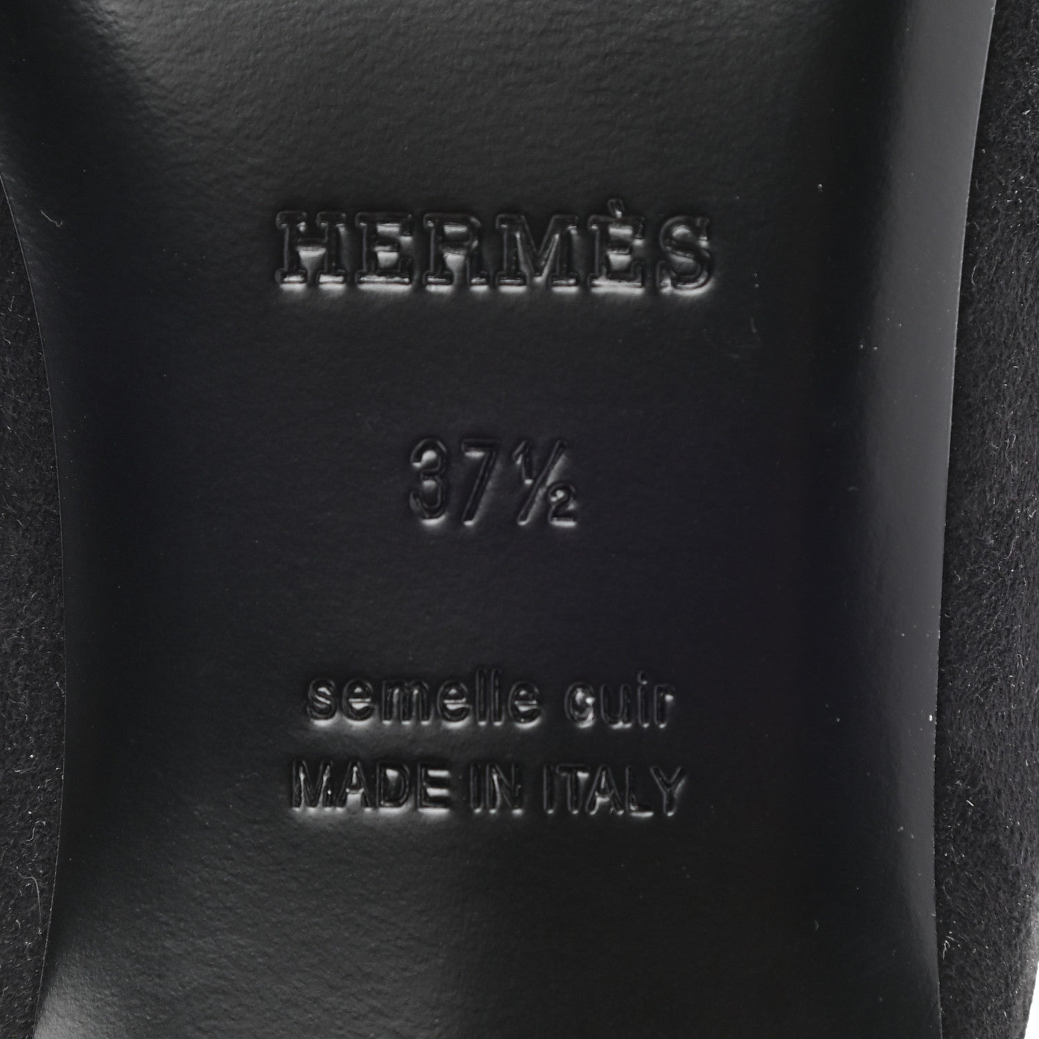 Hermes Mink Fur Suede Goatskin Trocadero Mule 37.5 Black 6 of 8