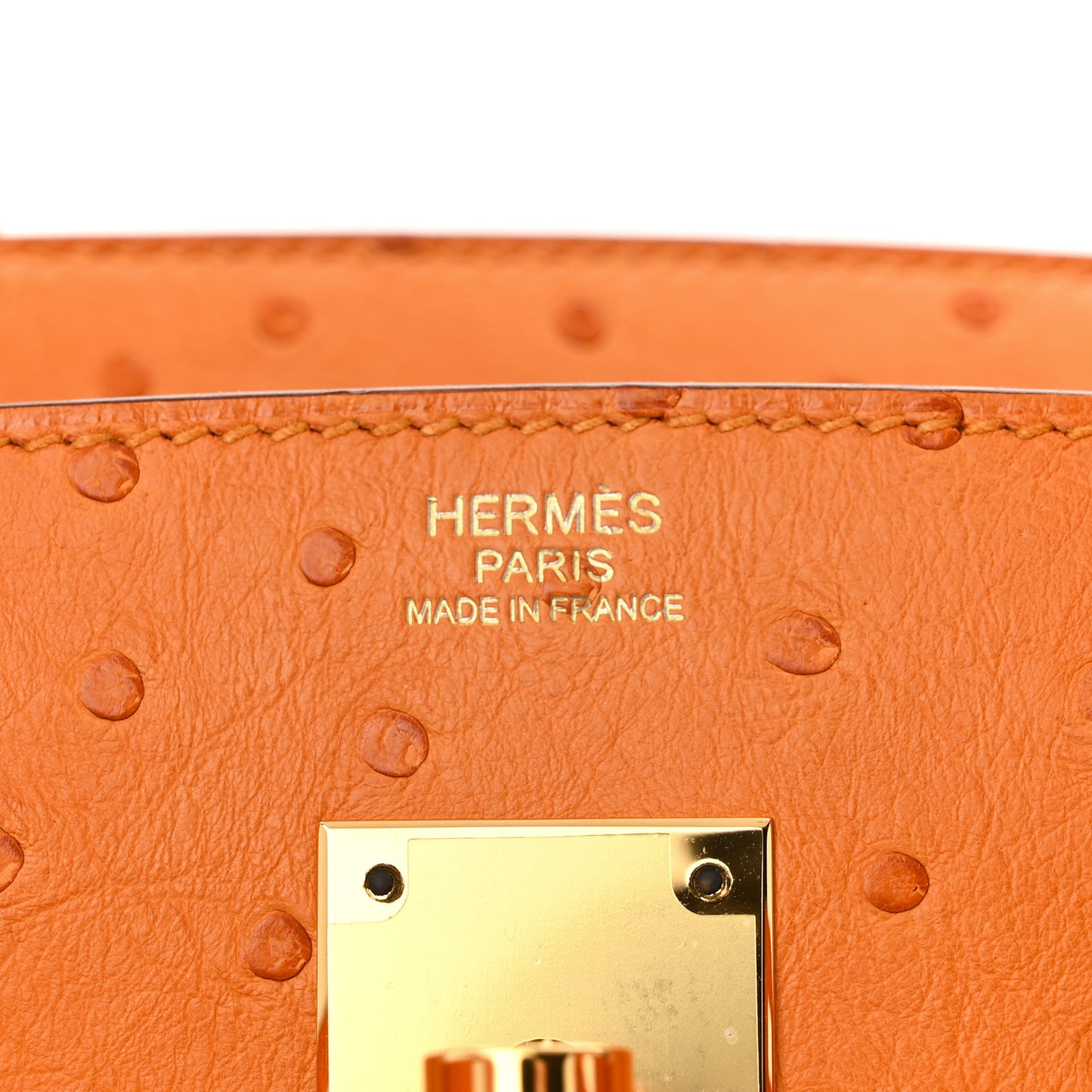 Ostrich Birkin 30 Abricot