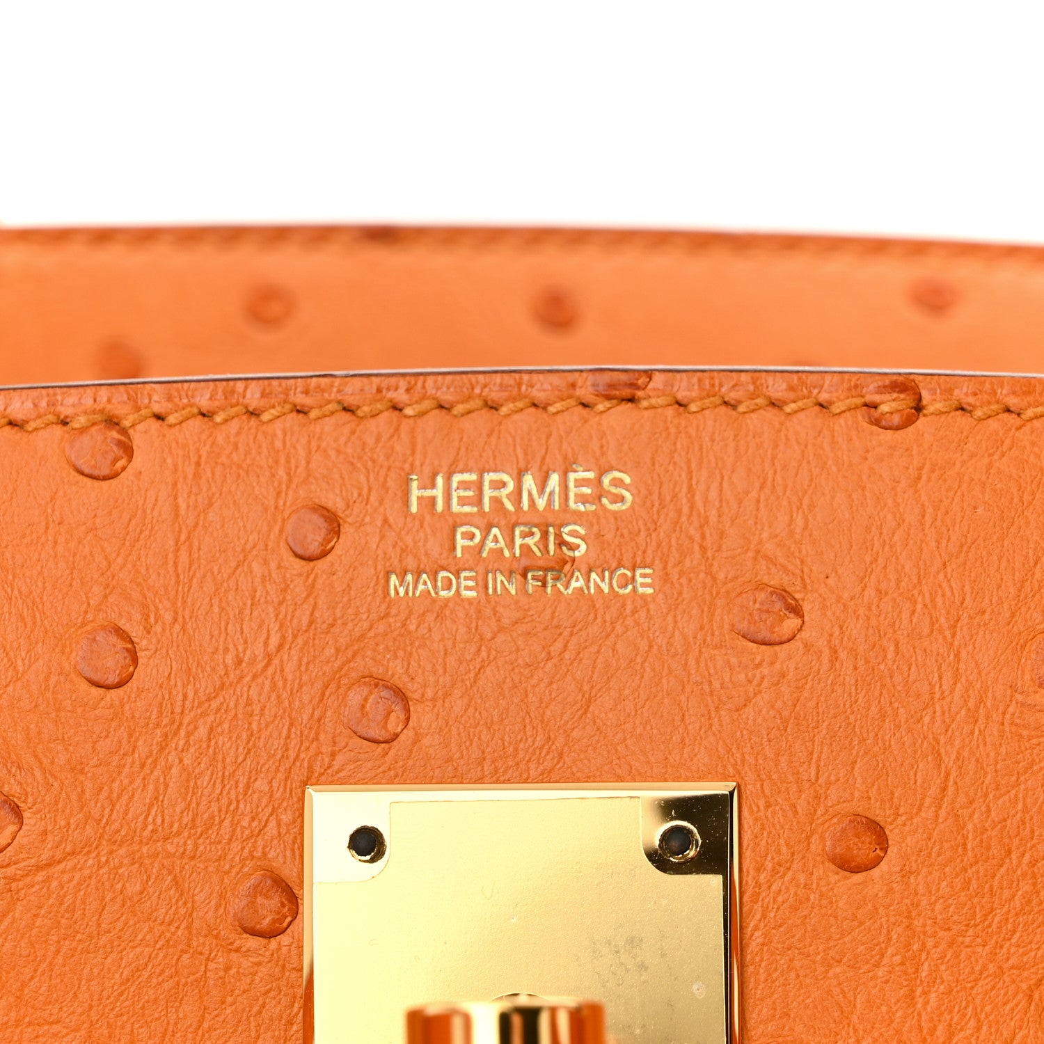 Hermes Ostrich Birkin 30 Abricot 6 of 11