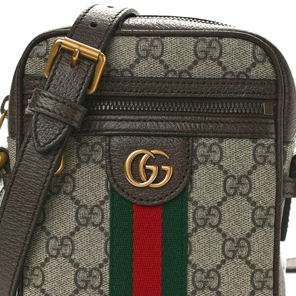 Gucci GG Supreme Monogram Web Mini Ophidia Messenger Brown 8 of 10