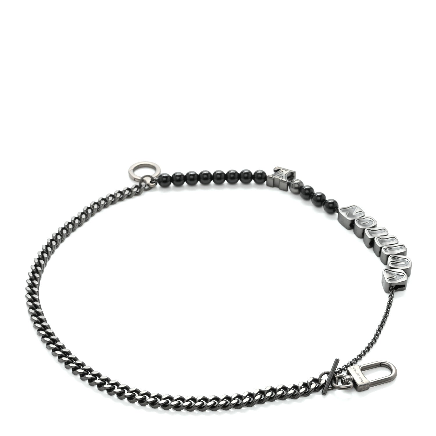 Louis Vuitton Ruthenium Vuitton Chain Belt 2 of 4