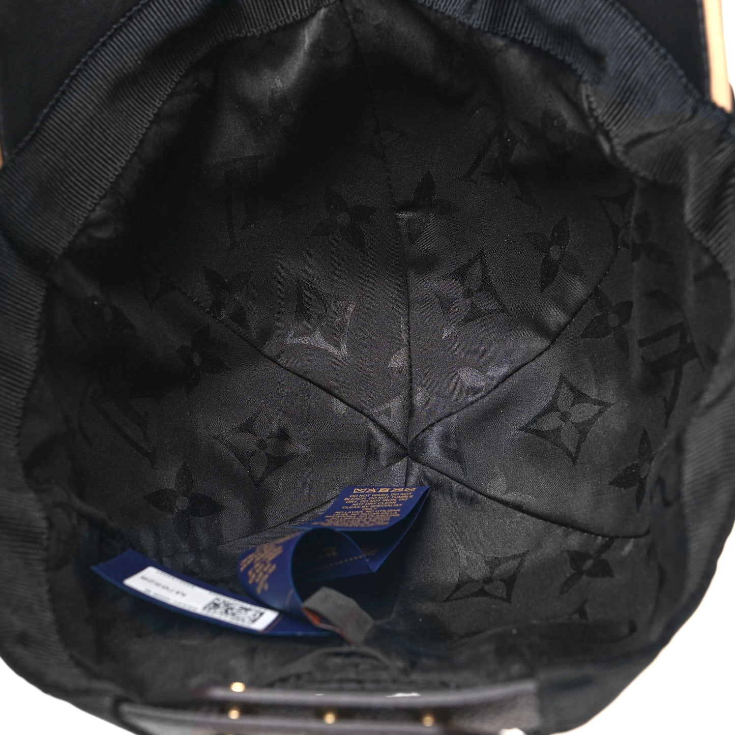 Polyester Silk Monogram LV Get Ready Cap M Black