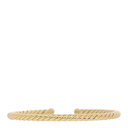 David Yurman 18K Yellow Gold 4mm Cablespira Bracelet 2 of 3