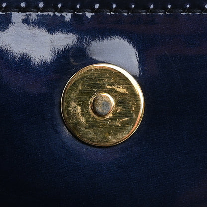 Saint Laurent Patent Monogram Large Belle De Jour Clutch Navy Blue 8 of 11