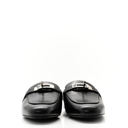 Hermes Goatskin Oz Mules 35.5 Black 2 of 9