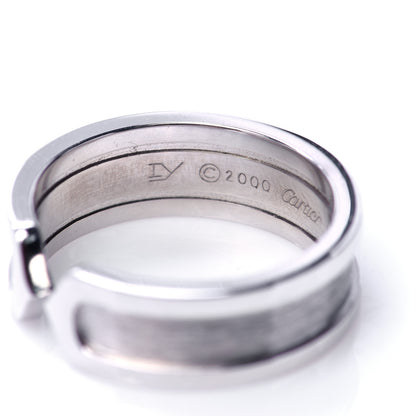 Cartier 18K White Gold 6.5mm C De Cartier Ring 53 6.5 4 of 5