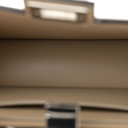 Fendi Patent Petite Peekaboo Cut Beige Amid 5 of 14