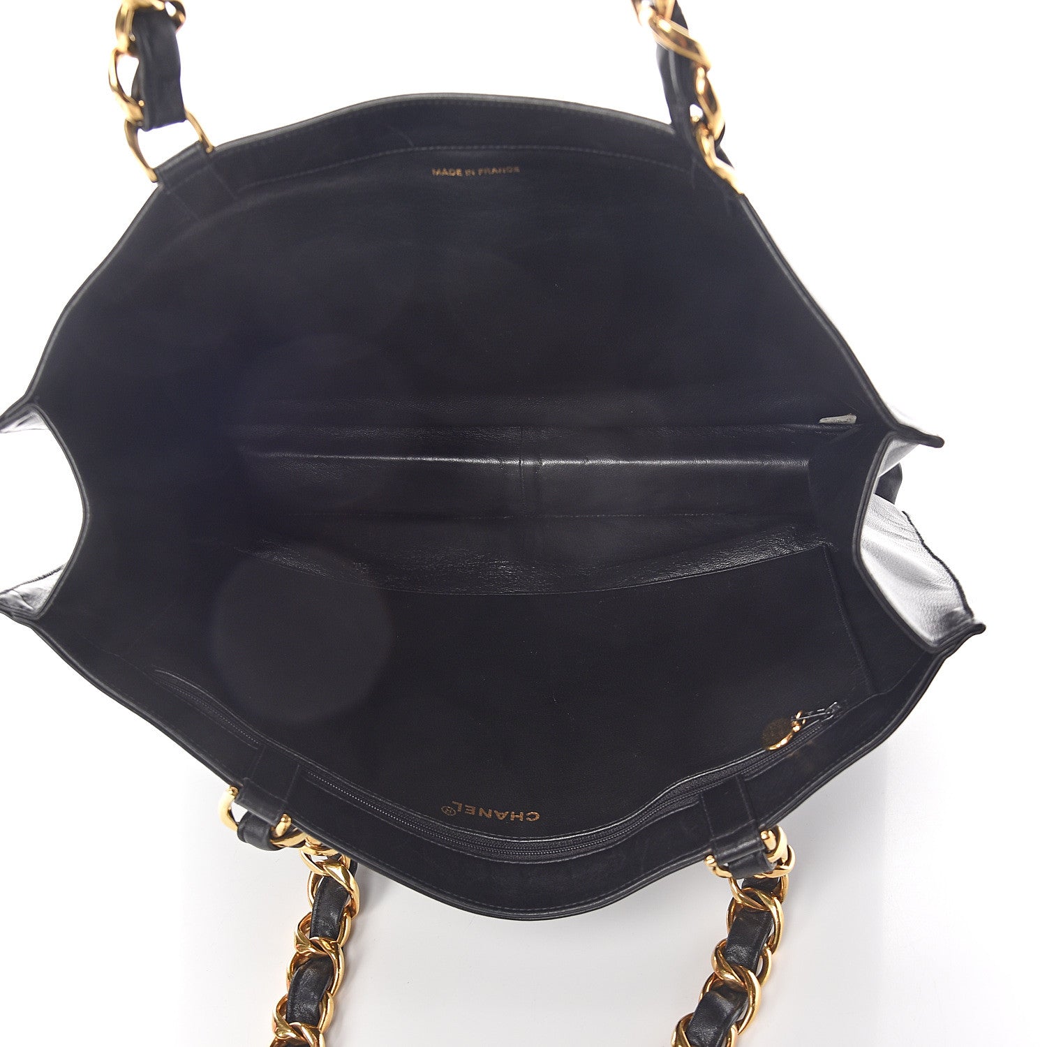 Chanel Lambskin CC Tote Black 4 of 9