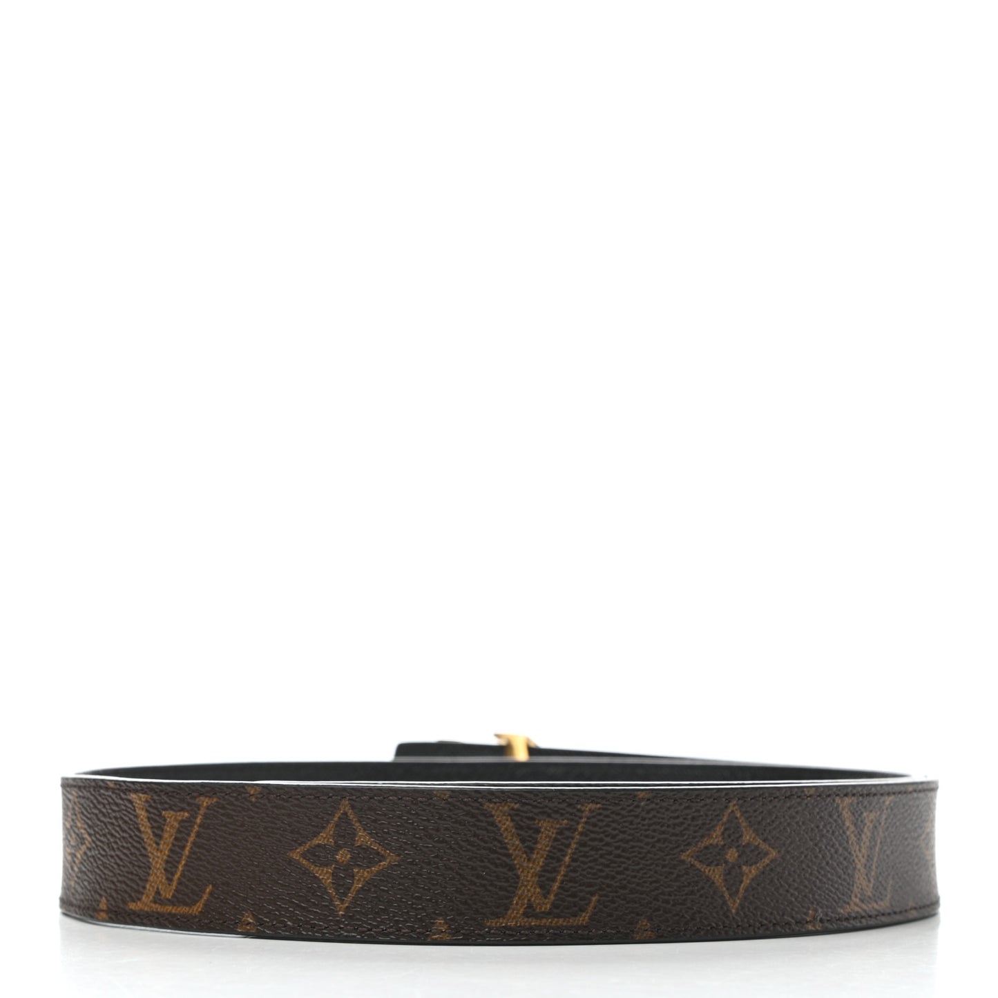Calfskin Monogram 30mm LV Initiales Reversible Belt 85 34 Black