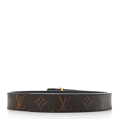Louis Vuitton Calfskin Monogram 30mm LV Initiales Reversible Belt 85 34 Black 4 of 7