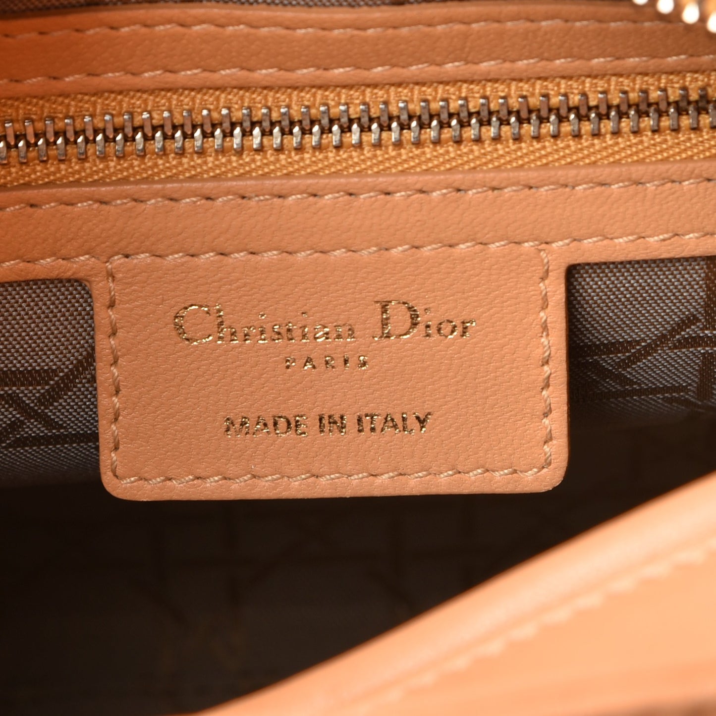 Lambskin Cannage Medium Lady Dior Orange