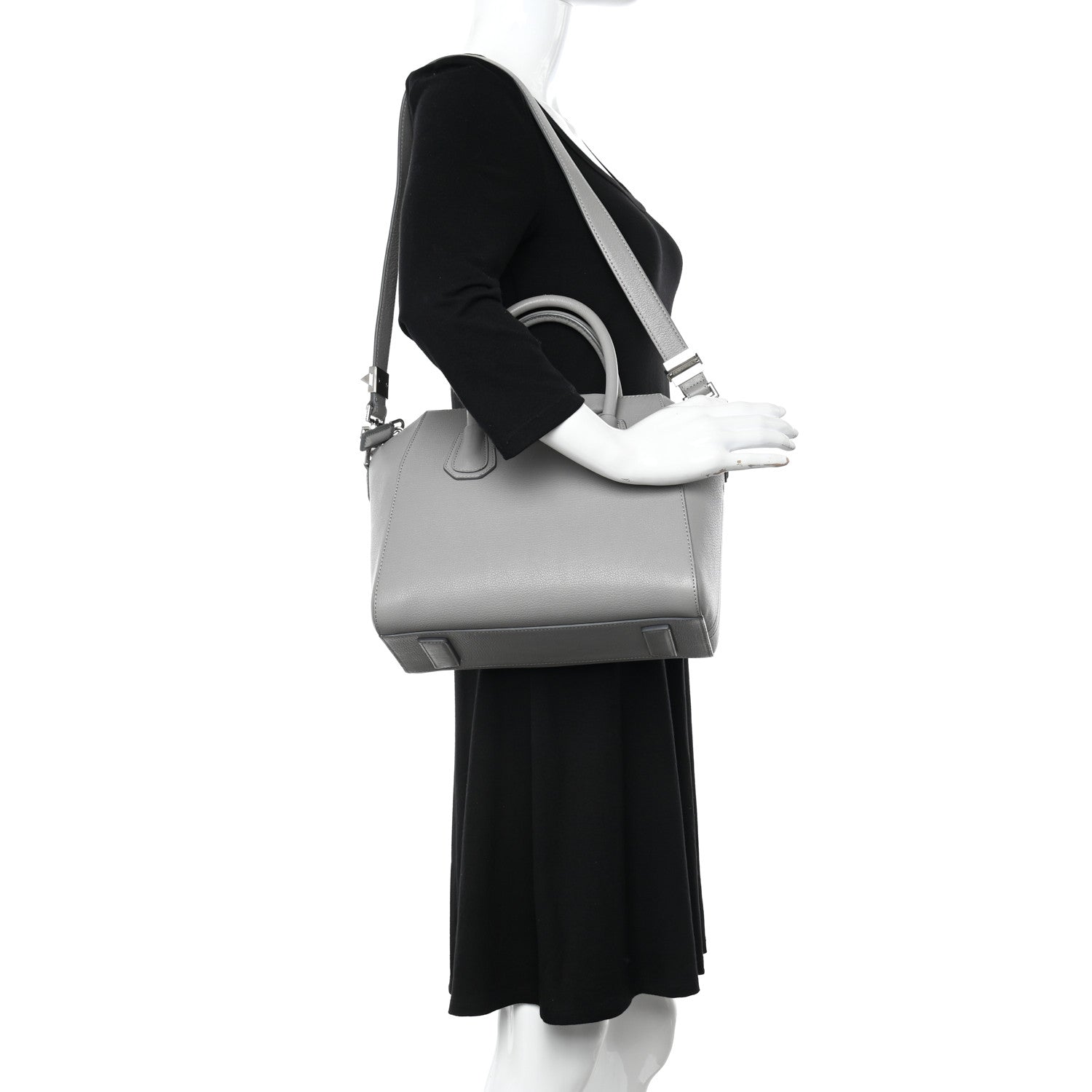 Givenchy Sugar Goatskin Small Antigona Pearl Grey 2 of 20