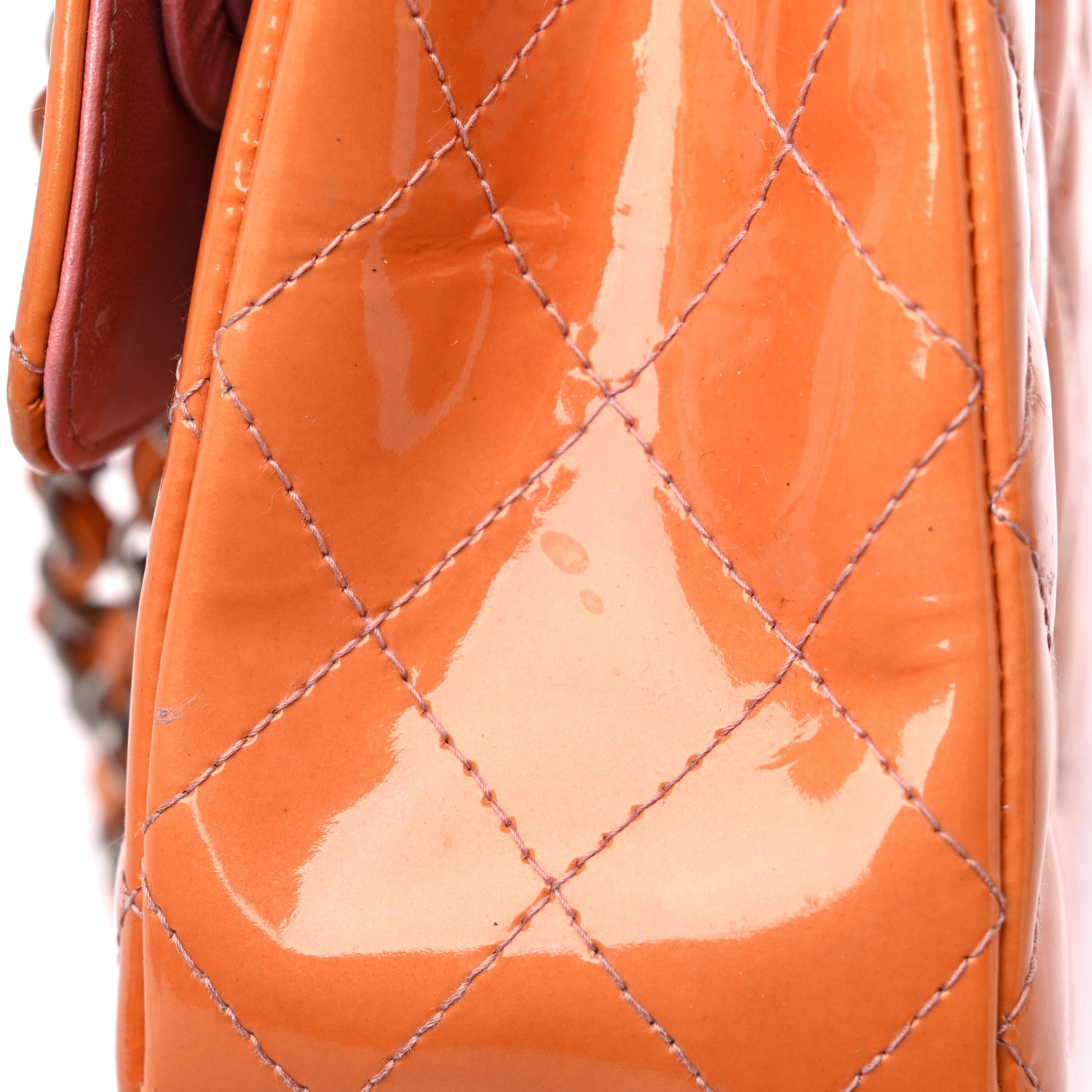 Chanel Patent Quilted Medium Double Flap Fuchsia 18 of 22