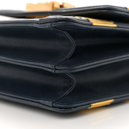 Chanel Metallic Lambskin Striped North South Boy Flap Navy Gold 10 of 10