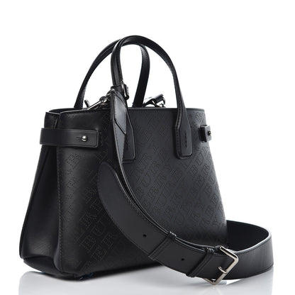 Burberry Calfskin Perforated Small Banner Tote Black 3 of 8