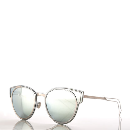 Christian Dior Sculpt Mirrored Cat Eye Sunglasses Shiny Palladium 1 of 7