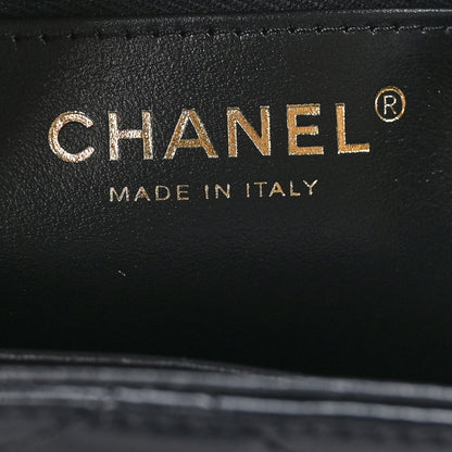 Chanel Shiny Aged Calfskin Quilted Nano Kelly Shopper Black 6 of 10