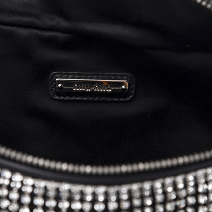 Miu Miu Nappa Crystal Fringe Belt Bag Black 7 of 9