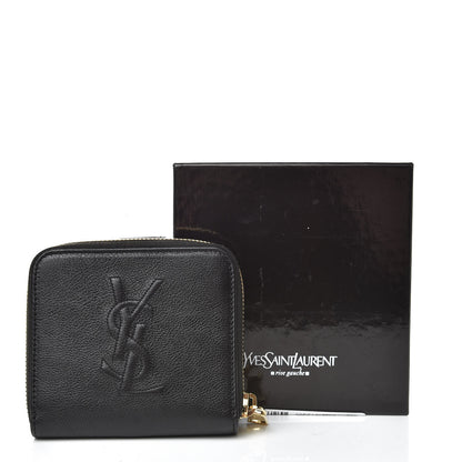 Saint Laurent Calfskin Belle de Jour Zip Around French Wallet Black 8 of 8