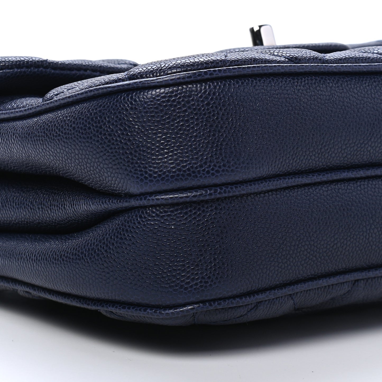 Caviar Quilted Small Urban Companion Flap Navy