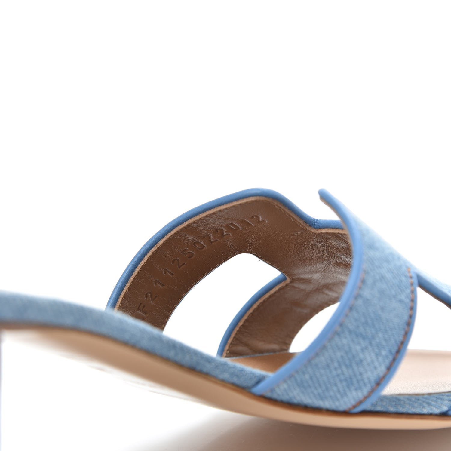 Hermes Denim Oasis Sandals 36.5 Bleu Clair 8 of 9