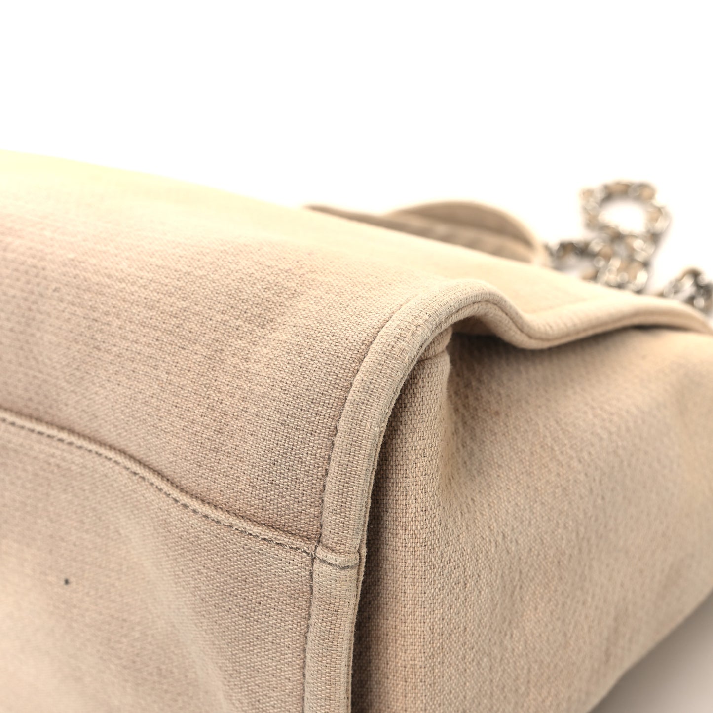 Mixed Fibers Medium Deauville Tote Beige