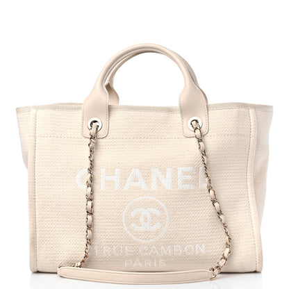 Chanel Mixed Fibers Small Deauville Tote White 3 of 13