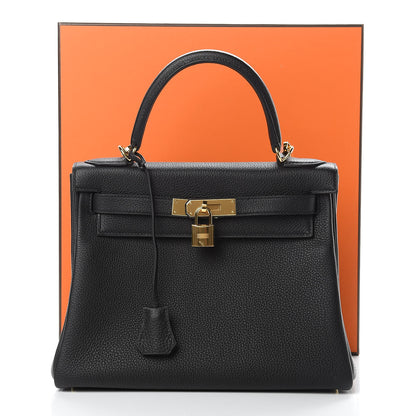 Hermes Togo Kelly Retourne 28 Black 40 of 40