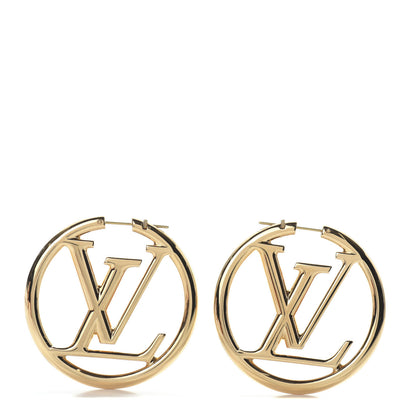 Louis Vuitton Metal Louise Hoop Earrings Gold 1 of 4