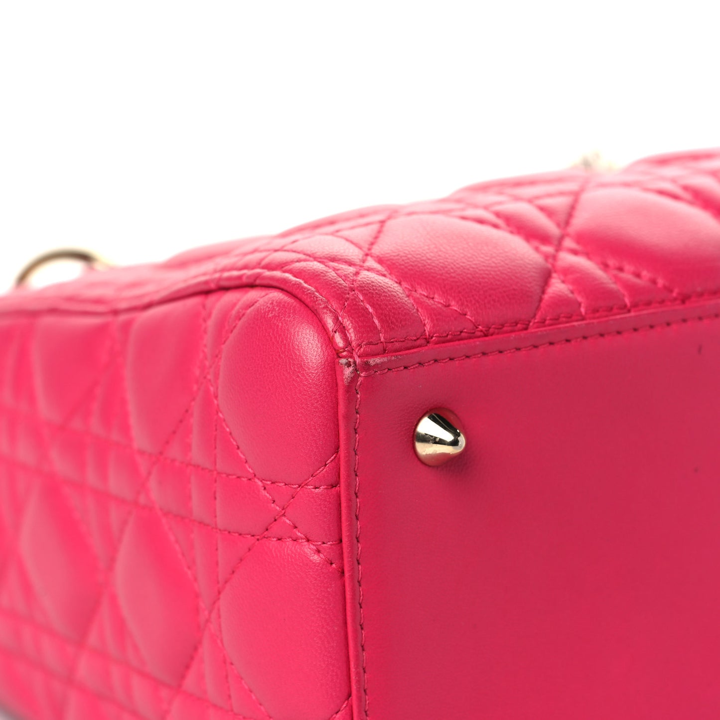 Lambskin Cannage Medium Lady Dior Pink