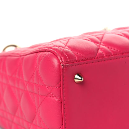 Christian Dior Lambskin Cannage Medium Lady Dior Pink 9 of 10