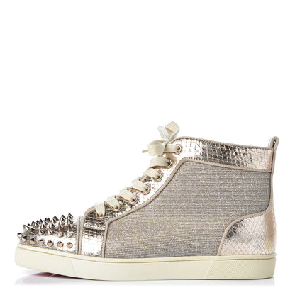 Christian Louboutin Lame Lou Spikes Flat Sneakers 40 gold 1 of 9
