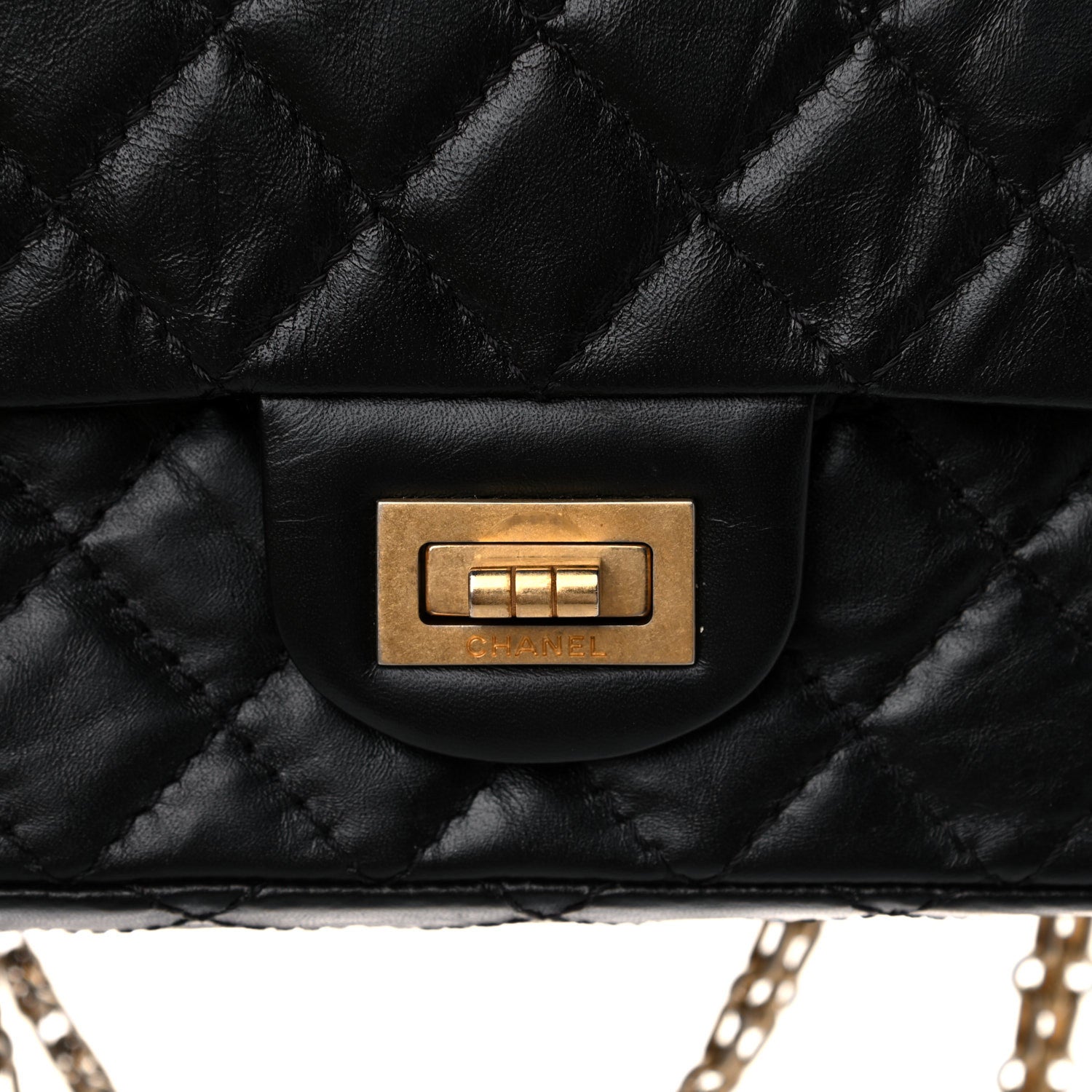 Chanel Aged Calfskin Quilted 2.55 Reissue 225 Flap Black 7 of 10